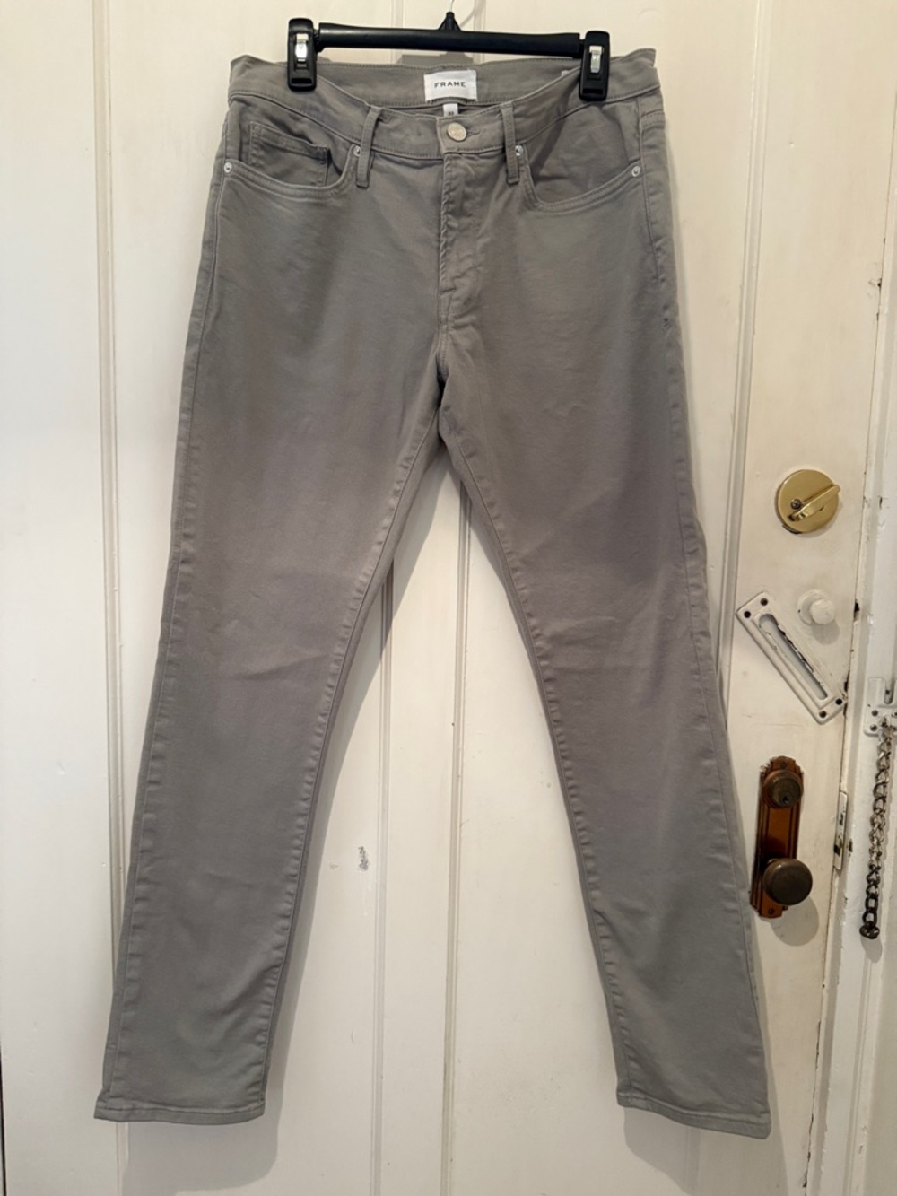 Frame Denim Men's Slim Jeans in Light Gray